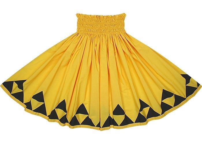 Color Matched Pau Skirt, Mauna Pattern, Gold (spau-K0008-gold)