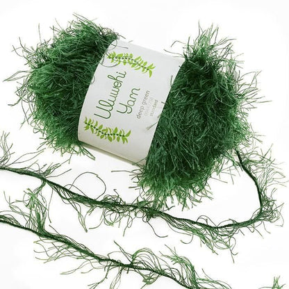 Wool yarn, Ulbehi Yarn, Deep Green, 50g [uysd-004A17SB] 