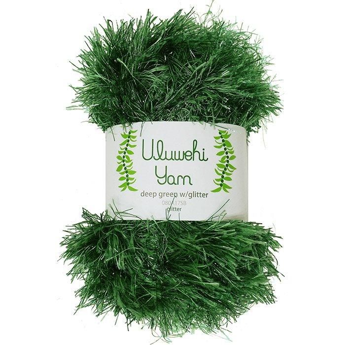 Wool yarn, Ulbehi Yarn, Deep Green Glitter, 50g [uygt-080A17SB] 