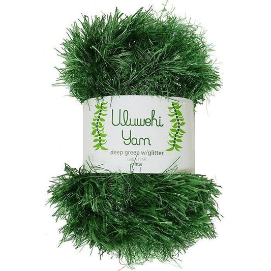 Wool yarn, Ulbehi Yarn, Deep Green Glitter, 50g [uygt-080A17SB] 