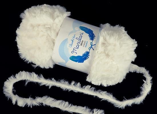 毛糸 ウルベヒヤーン マヌラニ ファーヤーン ホワイト 50g ［uyml-UYMS001］