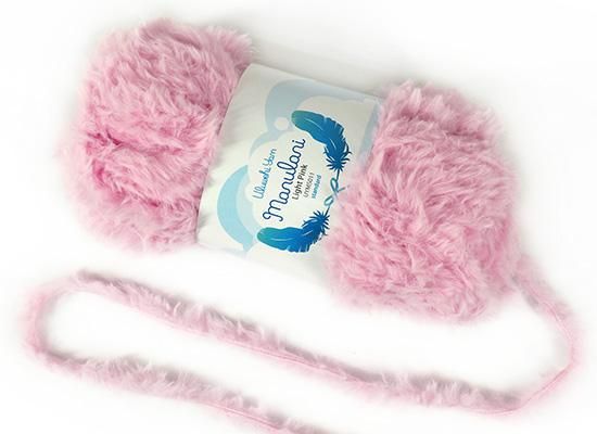 毛糸 ウルベヒヤーン マヌラニ ファーヤーン ライトピンク 50g ［uyml-UYMS011］