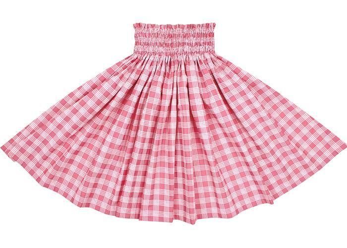 [Color Match] Pau Skirt, Palaka Pattern, Clay Rose, spau-K0006-clayrose