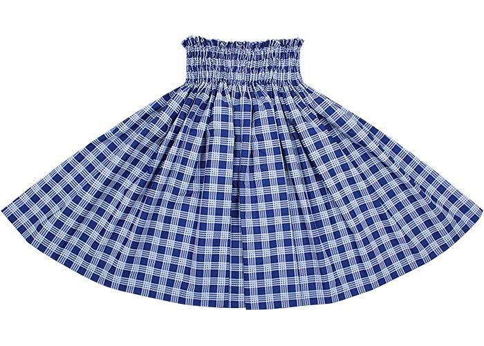 [Color Match] Pau Skirt, Palaka Pattern, Night Blue, spau-K0006-nightblue