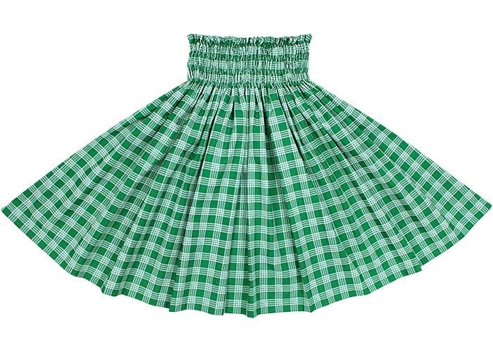 [Color Match] Pau Skirt, Palaka Pattern, Viridian, spau-K0006-viridian