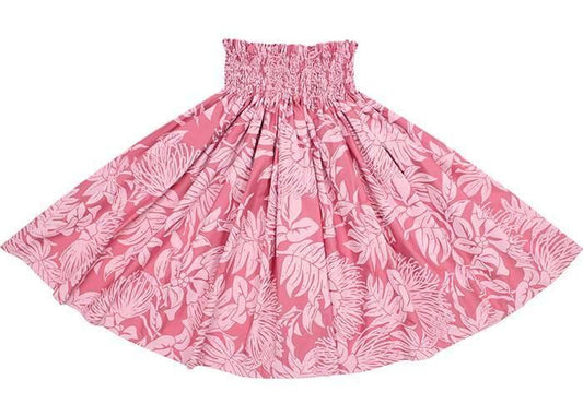 [Color Match] Pau Skirt Lehua Lauae Print Clay Rose spau-K0007-clayrose