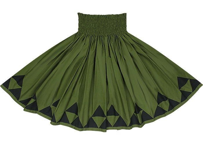[Color Match] Pau Skirt, Mauna Pattern, Olive, spau-K0008-olive