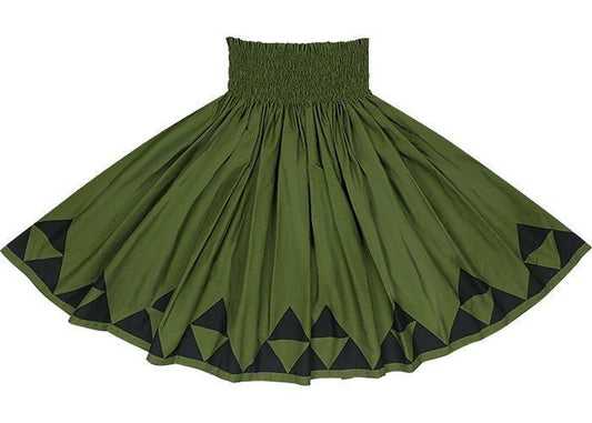 [Color Match] Pau Skirt, Mauna Pattern, Olive, spau-K0008-olive