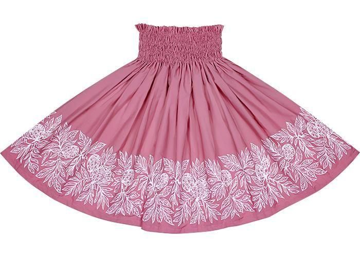 [Color Match] Pau Skirt, Ulu Pattern, Clay Rose, spau-K0010-clayrose