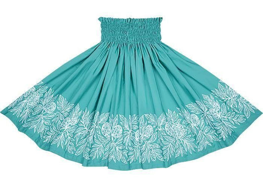 [Color Match] Pau Skirt with Ulu Pattern, Marine, spau-K0010-marine