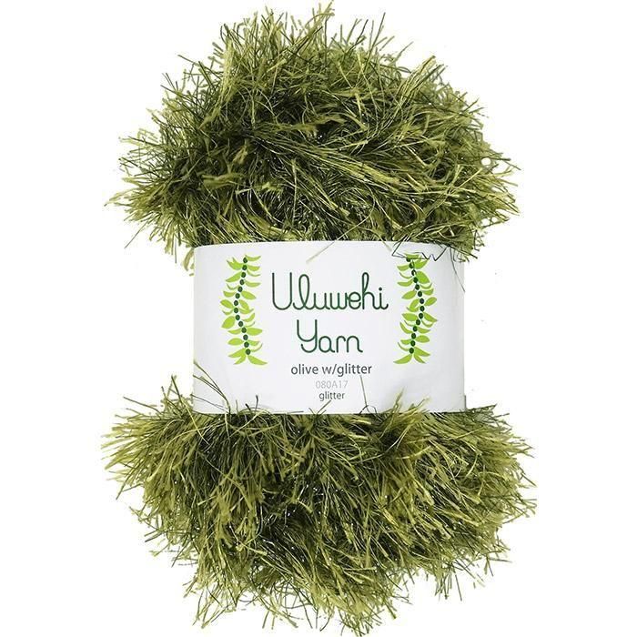 Wool yarn, Ulbehi Yarn, Olive Glitter, 50g [uygt-080A17] 