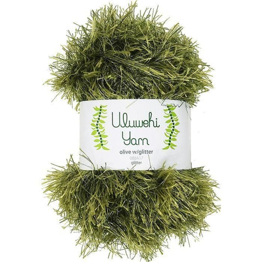 Wool yarn, Ulbehi Yarn, Olive Glitter, 50g [uygt-080A17] 