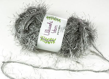 Wool yarn, Ulbehi Yarn, Gray Glitter, 50g [uygt-080A28] 