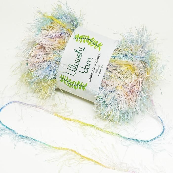 Wool yarn, Ulbehi Yarn, Pastel Mix Glitter, 50g [uymx-108B40] 