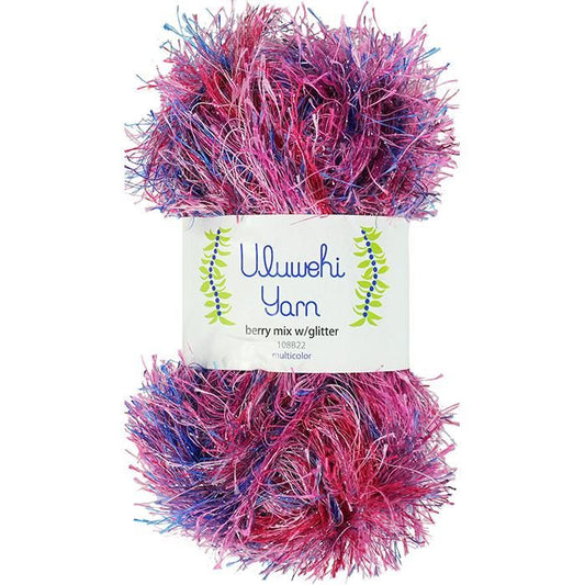 Wool yarn, Ulbehi Yarn, Berry Mix Glitter, 50g [uymx-108B22] 