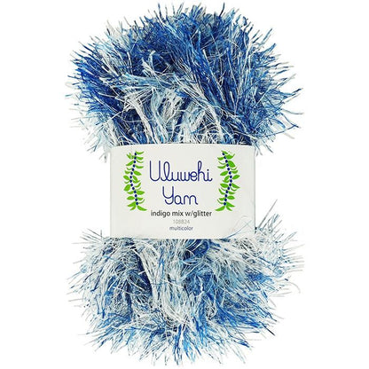 Wool yarn, Ulbehi Yarn, Indigo Mix Glitter, 50g [uymx-108B24] 
