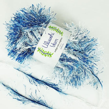 Wool yarn, Ulbehi Yarn, Indigo Mix Glitter, 50g [uymx-108B24] 