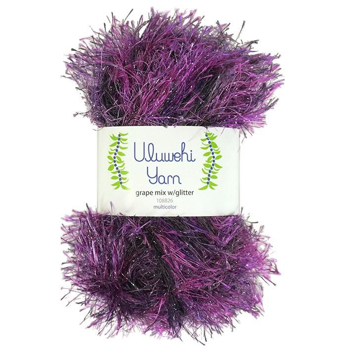 Wool yarn, Ulbehi Yarn, Grape Mix Glitter, 50g [uymx-108B26] 