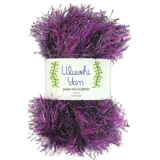 Wool yarn, Ulbehi Yarn, Grape Mix Glitter, 50g [uymx-108B26] 