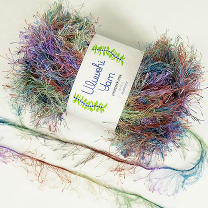 Wool yarn, Ulbehi Yarn, Peacock Mix, 50g [uymx-004B11] 