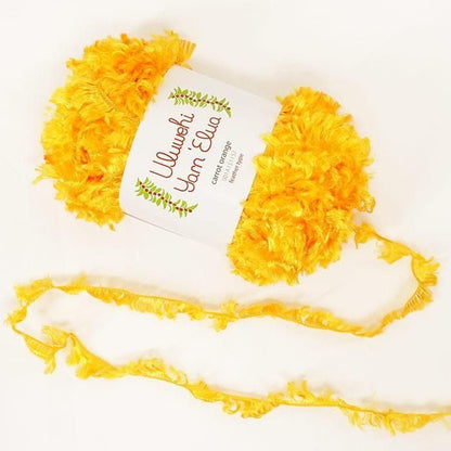 Wool yarn by Urubehi Yarn, Elua, Carrot Orange, 50g [uyel-001A151157] 